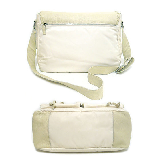Prada Messenger Bag Off-White Shoulder Bag - Picture 1 of 7